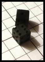 Dice : Dice - 6D - Black with Drilled Pips - Ebay Feb 2012